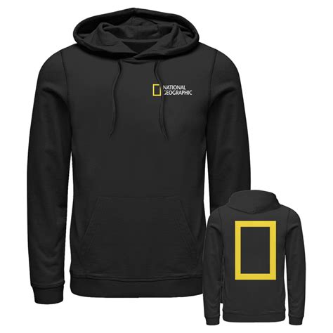 National Geographic Men's Logo Pocket Pull Over Hoodie | Black ...