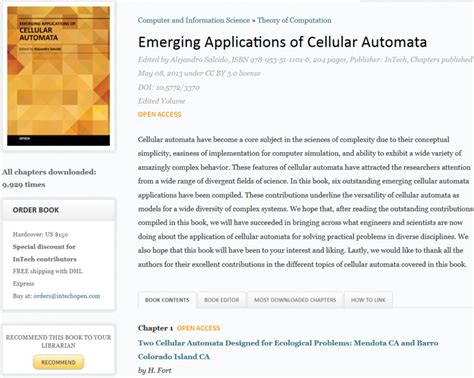 (PDF) Emerging Applications of Cellular Automata