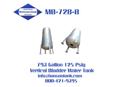 MB728B 316 Stainless Steel Bladder Tank - Hanson Tank