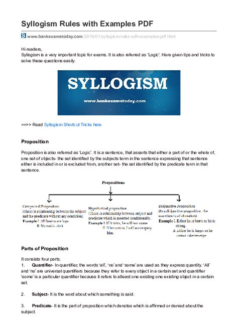 (PDF) Syllogism Rules with Examples PDF | keshav rana - Academia.edu