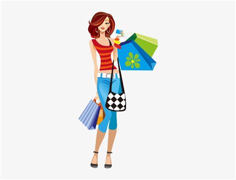 Girl Shopping Clipart Png - Shopping Girl Clipart Png - 286x597 PNG Download - PNGkit