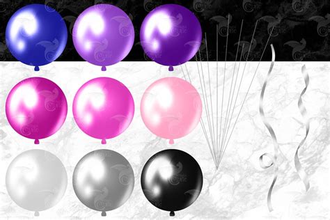 Round Rainbow Balloons Clipart digital clip art graphics for | Etsy