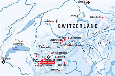 Verbier Map - Switzerland