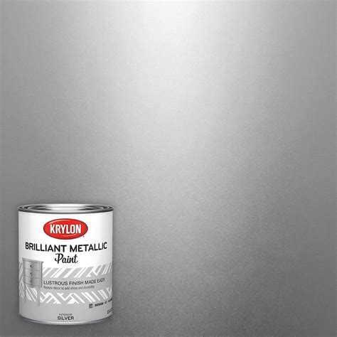 Krylon Silver Latex Metallic Paint (Quart) K02226000-14 | Metallic ...