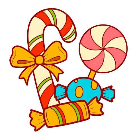 Premium Vector | Christmas cartoons clip art. Christmas Candy clipart ...