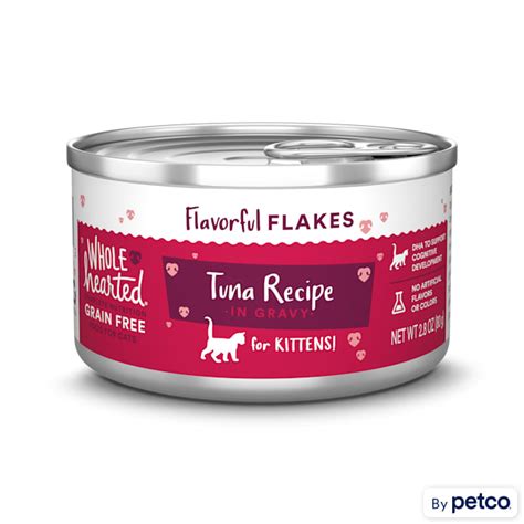 WholeHearted Canned Kitten Food - Grain Free Tuna Recipe Flaked in ...