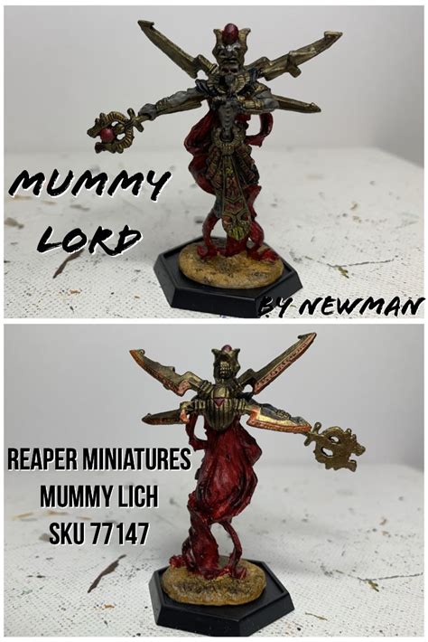 Mummy Lord Miniature | Miniatures, D&d miniatures, Reaper miniatures