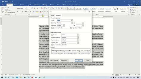Character Spacing In Microsoft Word