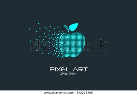 Pixel Art Design Apple Logo Stock Vector (Royalty Free) 322211705