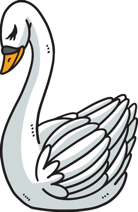 Swan Cartoon Colored Clipart Illustration 13730715 Vector Art at Vecteezy