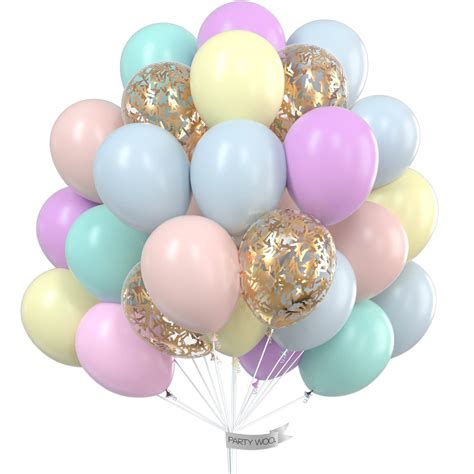 Buy PartyWoo Pastel Balloons, 60 pcs 12 Inch Pastel Latex Balloons ...