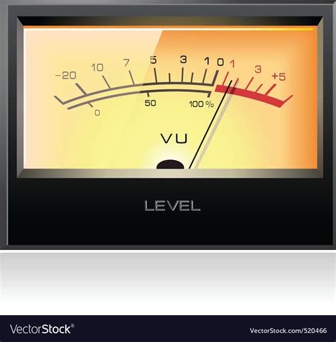 Analog electronic vu meter Royalty Free Vector Image