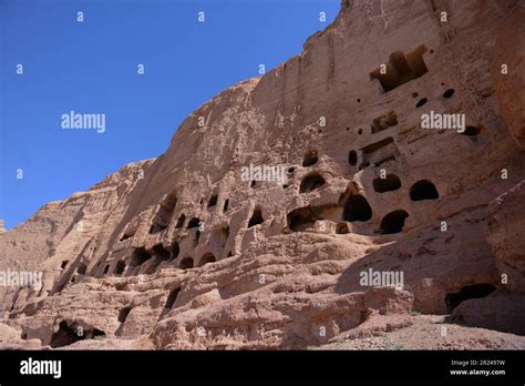 Ancient caves around the Buddahs of Bamyan Afghanistan Stock Photo - Alamy