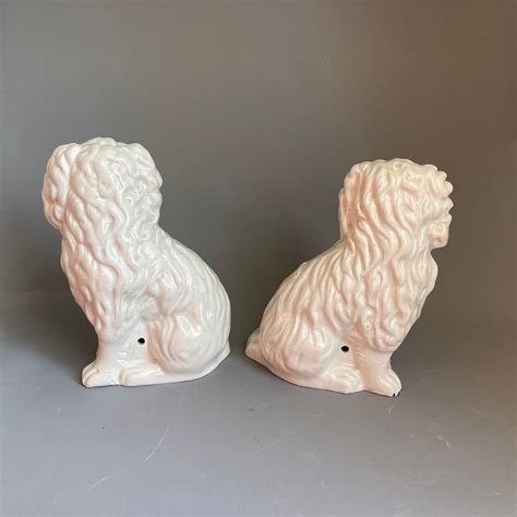 White Staffordshire Dogs - Paffron & Scott