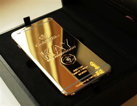 24k Gold iPhone "10th Anniversary" design by Kay Tse 謝安琪 customised by Gold Elite Paris | Gold ...