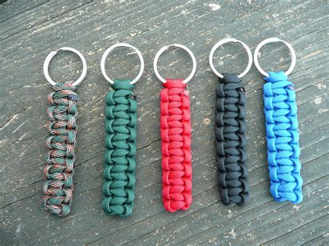 Solid Color Paracord Survival Keychains | Etsy