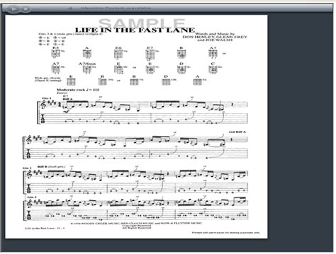 The Eagles Life in the Fast Lane Guitar Tab | GuitarInternational.com