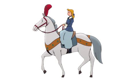 Cinderella riding her horse by DracoAwesomeness on DeviantArt