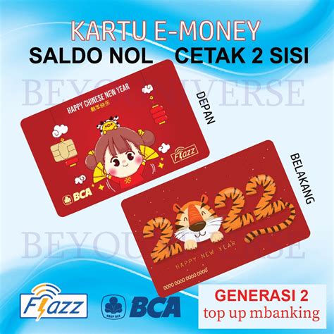 Jual Kartu FLAZZ BCA Gen 2 / Emoney Mandiri Happy NEW Year Lunar Imlek Chinese E-money Etoll E ...