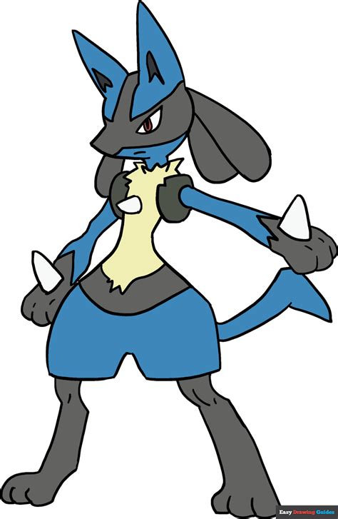 How to Draw Lucario Pokémon - Really Easy Drawing Tutorial