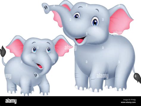 Mother and baby elephant Stock Vector Image & Art - Alamy