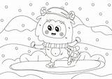 Funny coloring Page With Cute Yeti Character Ice Skating 21737921  sketch template