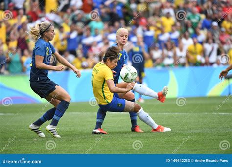 Brazilian Women`s Soccer Team Editorial Stock Photo - Image of martha, fotball: 149642233