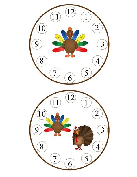 Turkey Count & Clip 1/6 | 10 things, Thanksgiving, Preschool