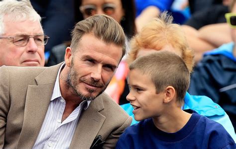 David and Romeo Beckham at Aegon Championships 2016 | POPSUGAR Celebrity