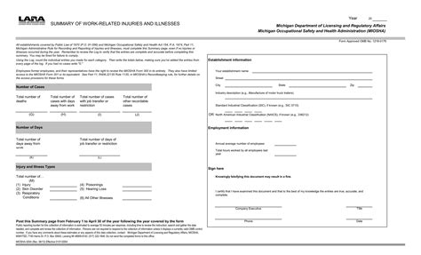 Form Miosha 300A ≡ Fill Out Printable PDF Forms Online