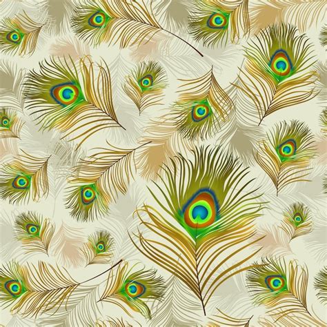 Free Vector | Peacock feather Seamless pattern