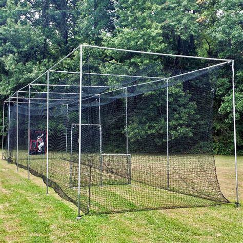 12ft H x 14ft W x 70ft L Pro-Kit | Batting Cage Netting | Batting Cage EZ UP DOWN Frame Kit ...