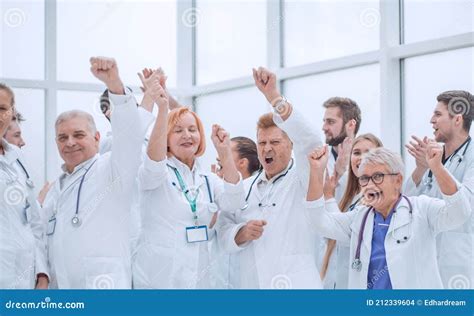 Large Group of Diverse Doctors Celebrating Together. Stock Photo - Image of male, people: 212339604