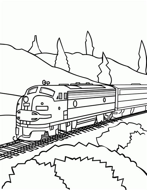 Blank Train Coloring Pages - Coloring Home