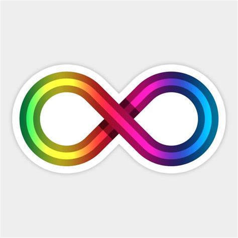 Neurodiversity Rainbow Infinity Symbol Sticker by @Olooriel on ...