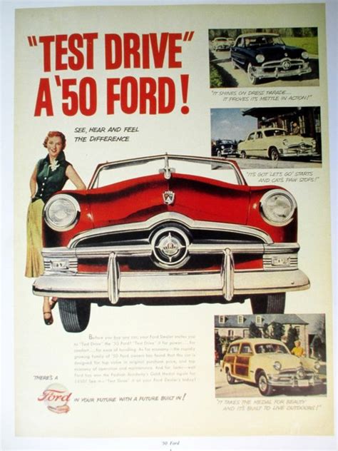 Forty original sheets - Advertisements - 1950s American cars / 4 classic car postcards / 5 ...