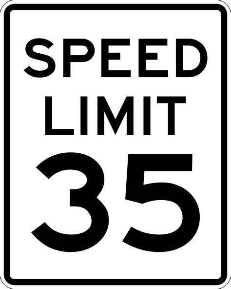 Clipart - Speed Limit 35