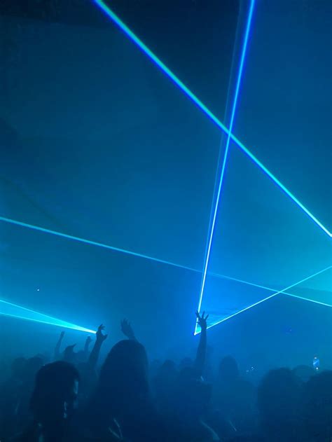 Epic Blue Laser Show at Rave Party