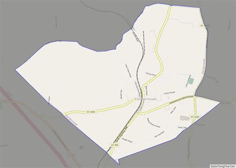 Map of East Bernstadt CDP