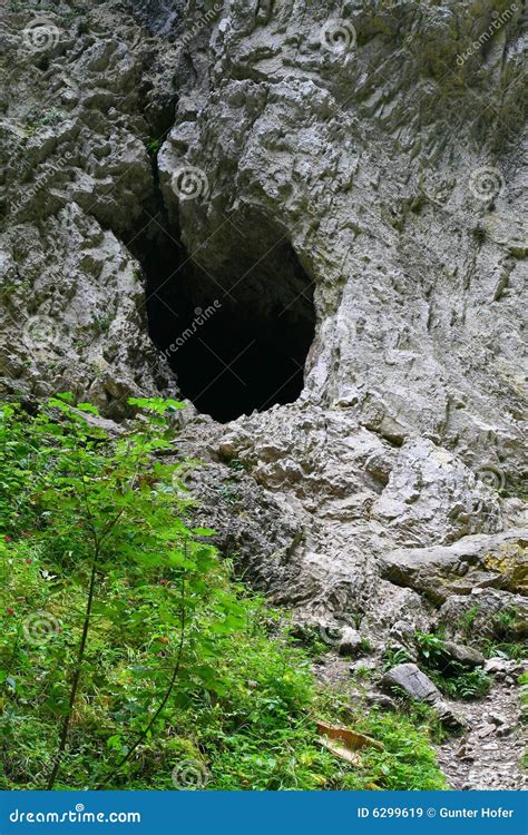 Cave entrance stock image. Image of mountains, hard, grey - 6299619