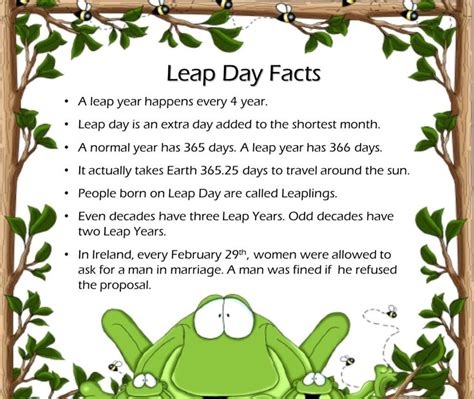 Leap Day Facts in 2024 | Leap day facts, Leap day, Frog activities