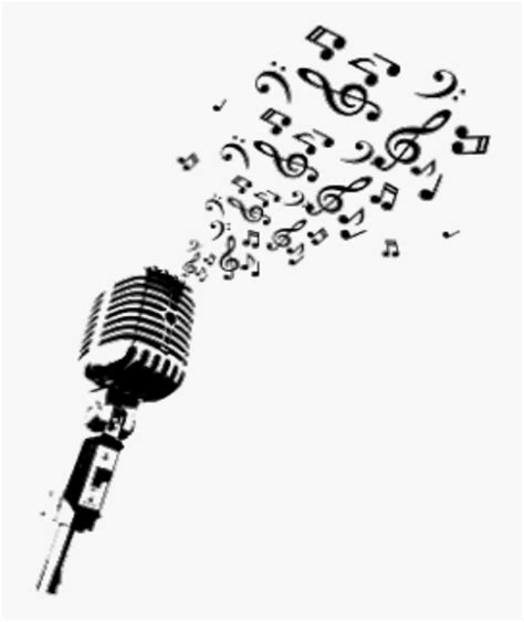 Microphone Music Notes Png - Microphone With Music Notes Png, Transparent Png , Transparent Png ...