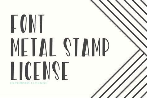 Extended Font Metal Stamp License – Kitaleigh LLC