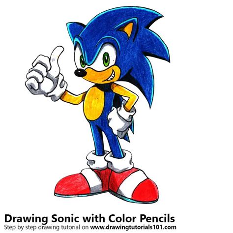 Sonic Colored Pencils - Drawing Sonic with Color Pencils ...