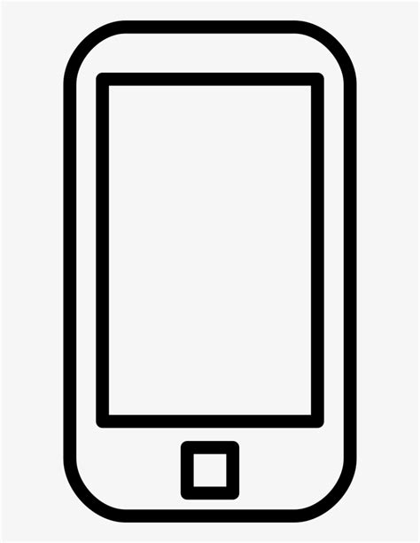 Mobile Phone Outline - Icon - 574x980 PNG Download - PNGkit