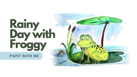 How to draw and color frog in the rain | Easy Watercolor Little froggy ...