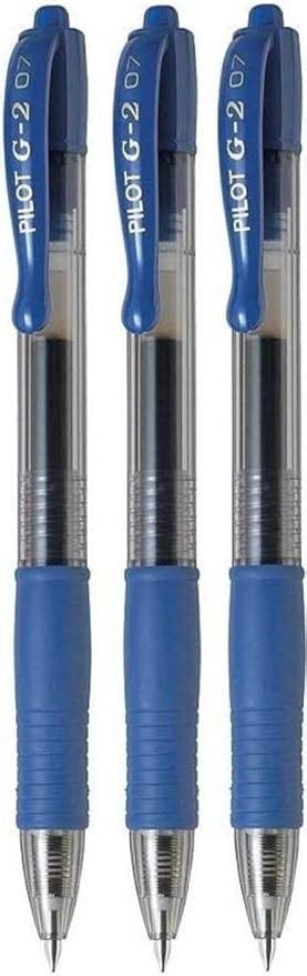 Pilot G2 07 Blue Fine Retractable Gel Ink Pen Rollerball 0.7mm Nib Tip ...