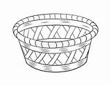 Empty Fruit Basket Coloring Page Cute Pages For Kids Free sketch template
