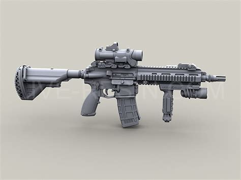 Heckler & Koch HK416 modular assault rifle, long and short barrel with ...