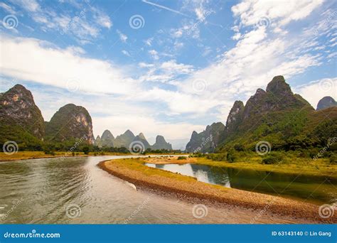 Lijiang river scenery stock photo. Image of china, water - 63143140